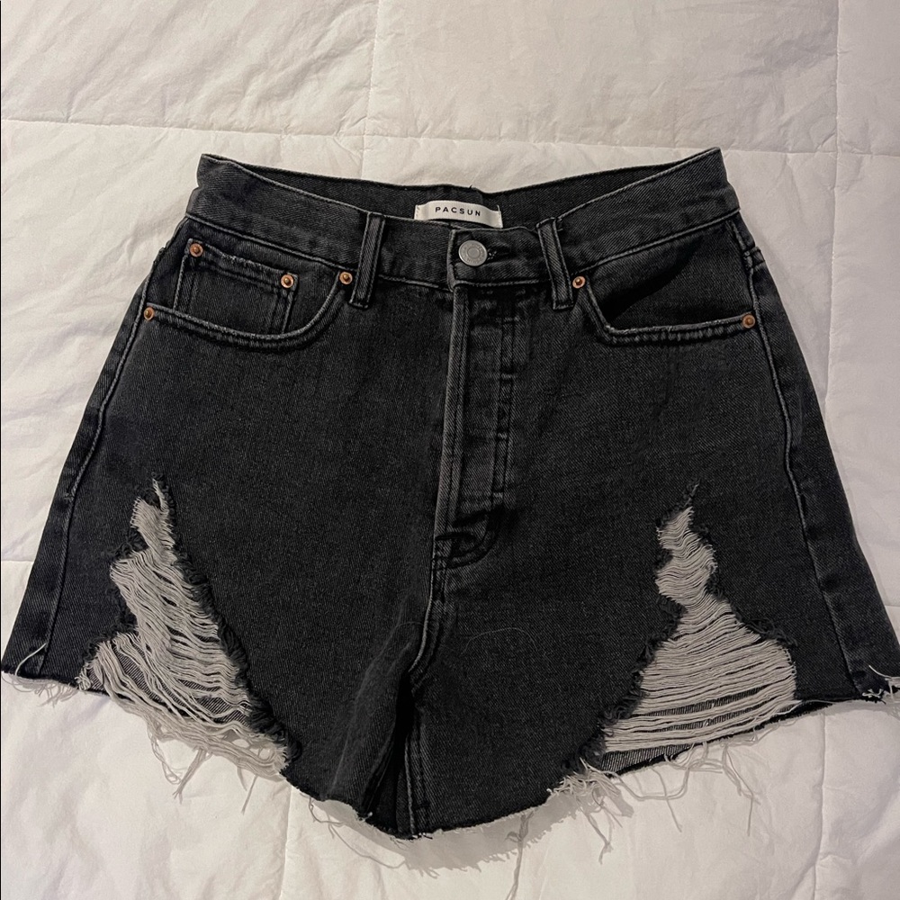 pacsun black ultra high rise vintage shorts